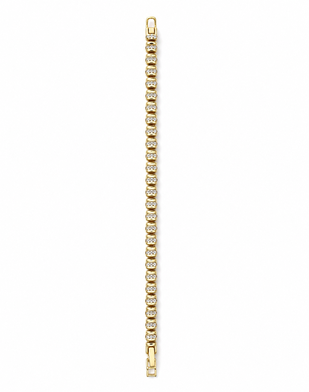 Luna Gold Taşlı 14 Ayar Altın Kaplama Bileklik
