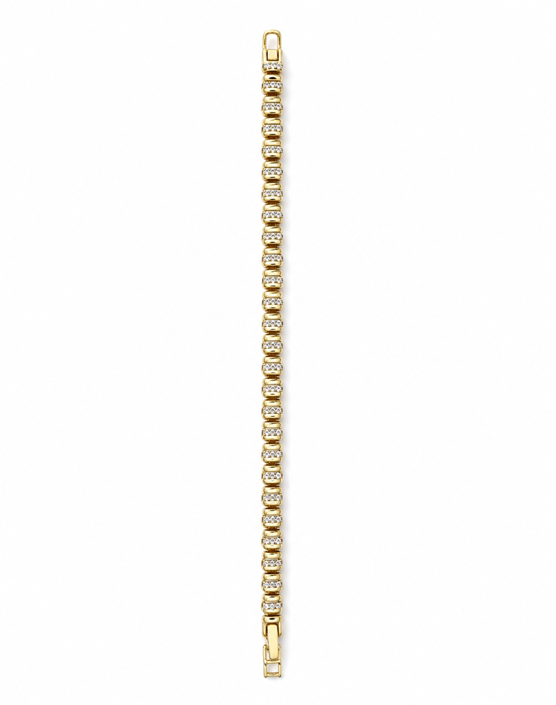 Luna Gold Taşlı 14 Ayar Altın Kaplama Bileklik