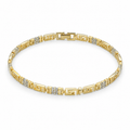 Belora Gold Geometrik Taşlı Bileklik